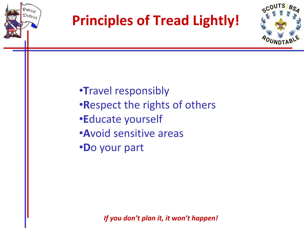 principles of tread lightly