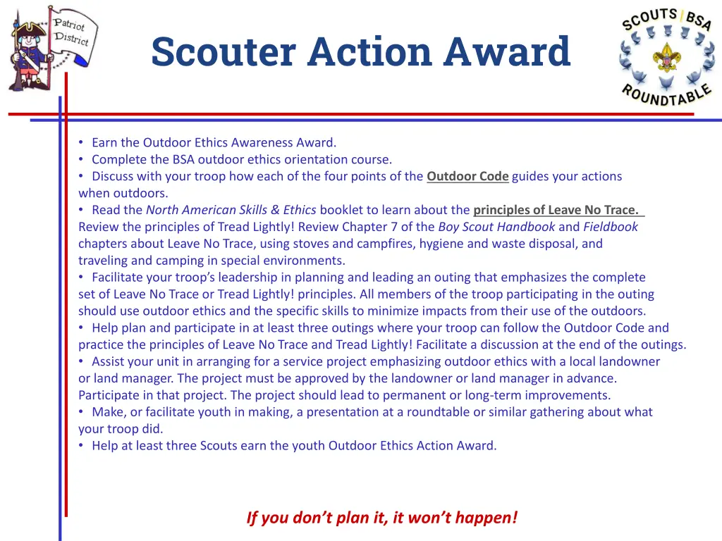 scouter action award