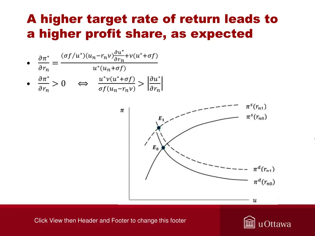 a higher target rate of return leads to a higher