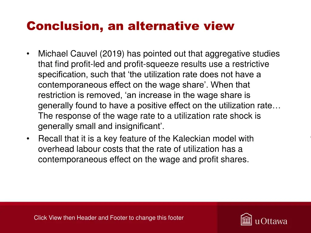 conclusion an alternative view