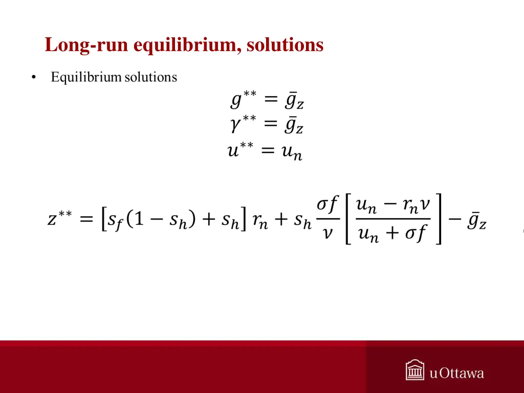 long run equilibrium solutions