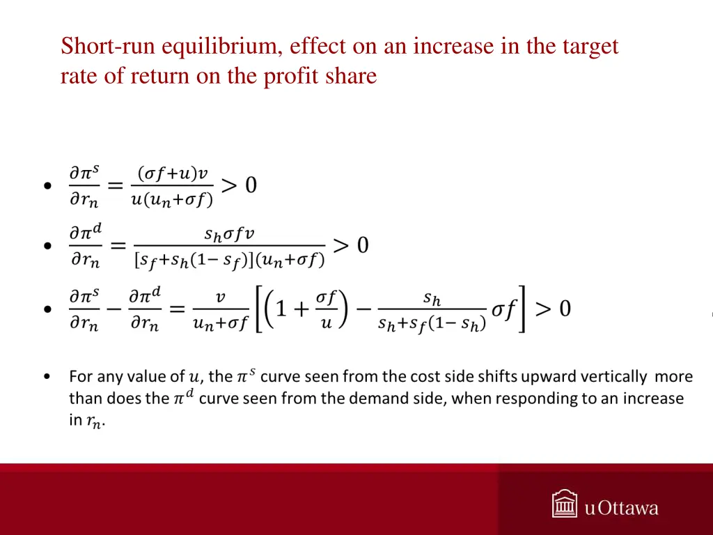 short run equilibrium effect on an increase 1