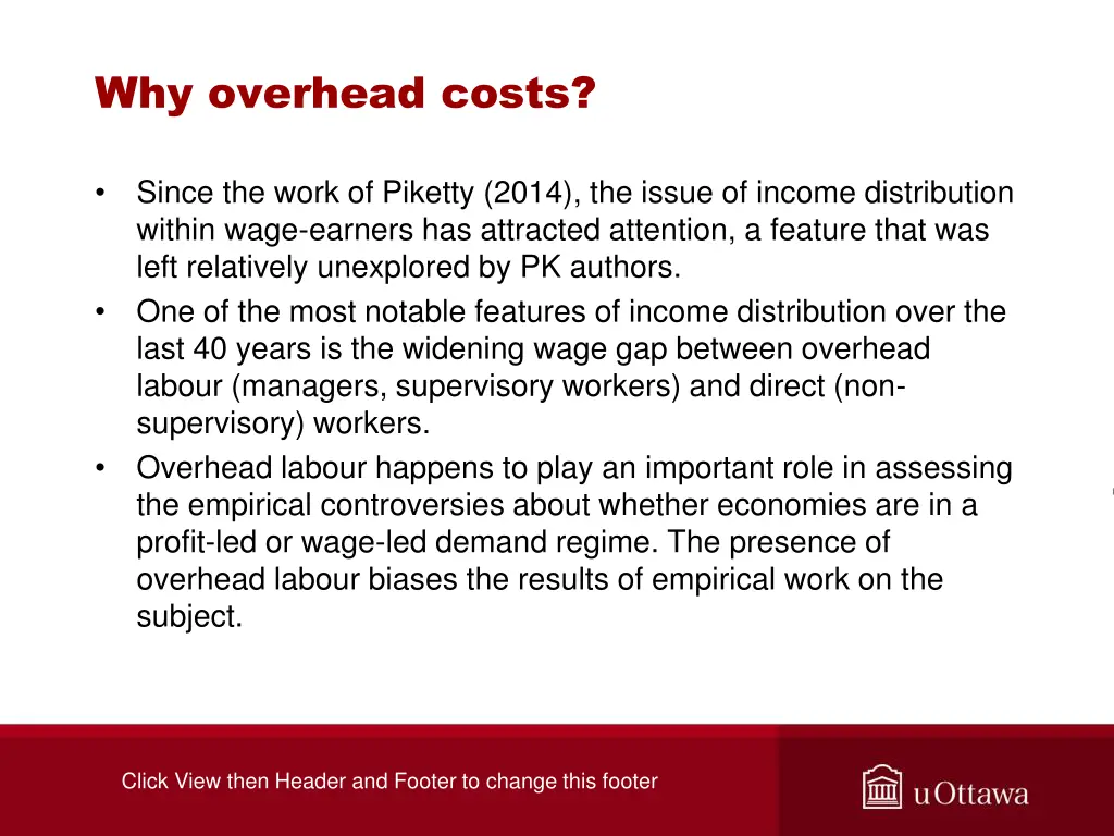 why overhead costs