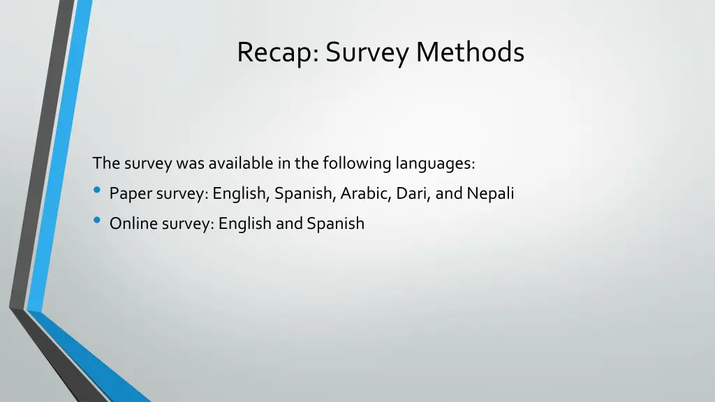 recap survey methods 1