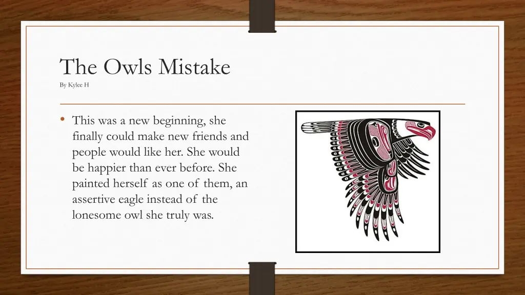 the owls mistake by kylee h 1