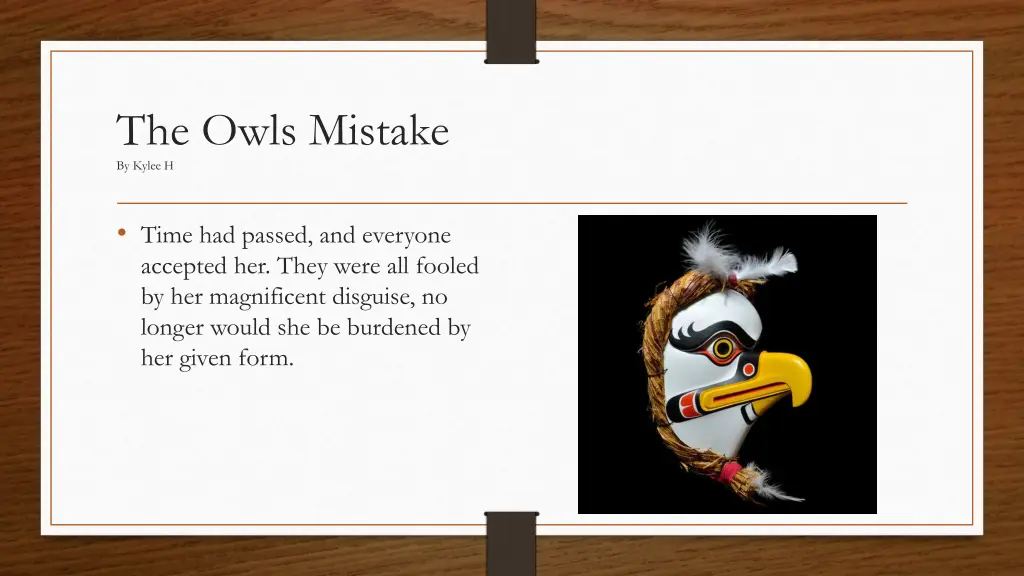 the owls mistake by kylee h 2