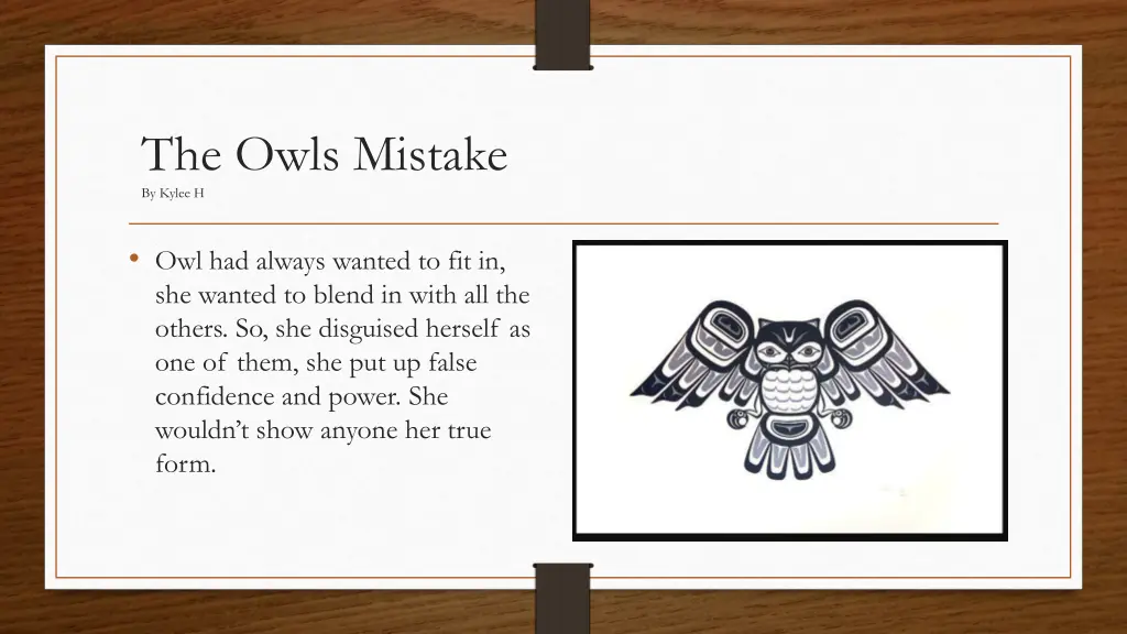 the owls mistake by kylee h