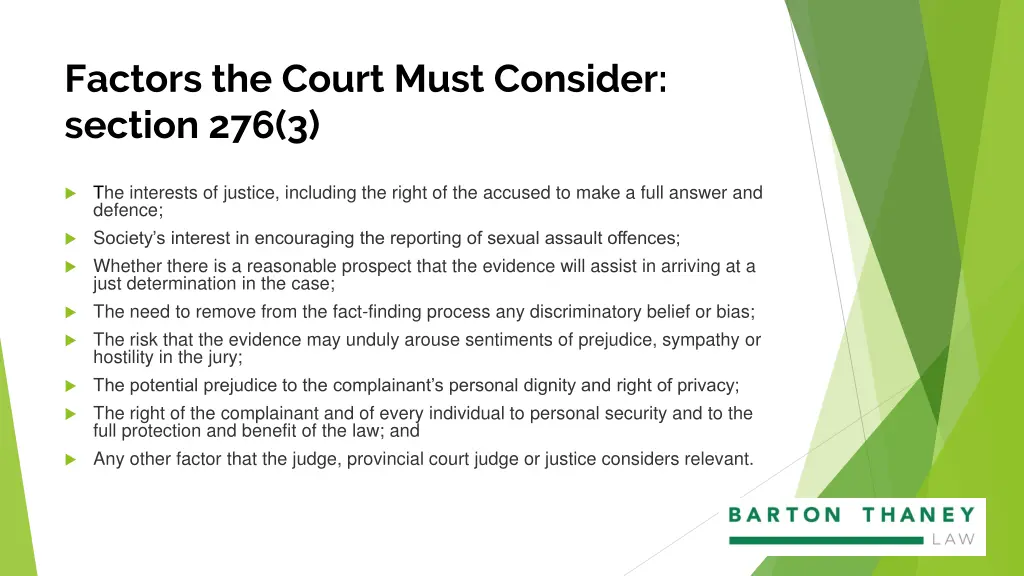 factors the court must consider section 276 3