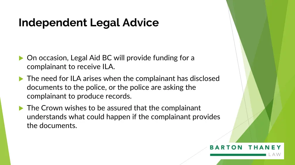 independent legal advice