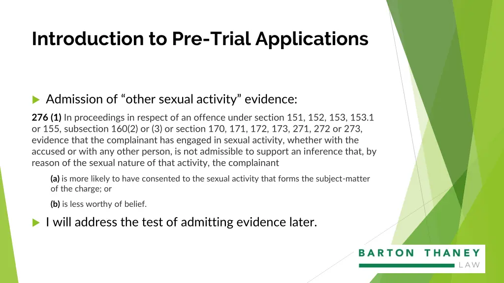 introduction to pre trial applications 1
