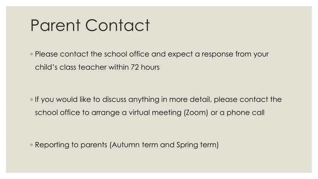 parent contact