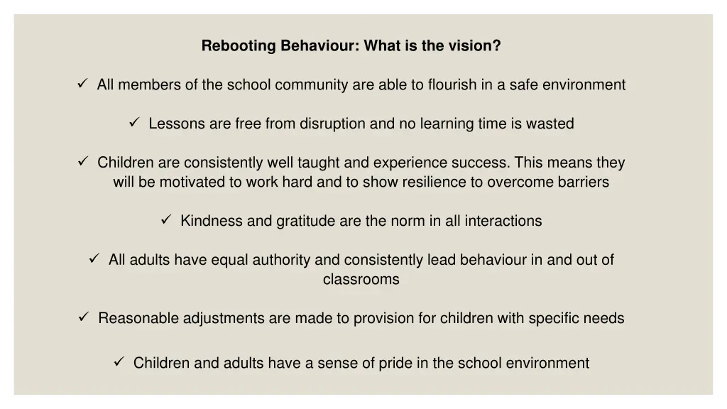 rebooting behaviour what is the vision