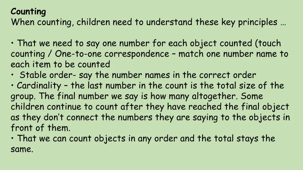 counting when counting children need