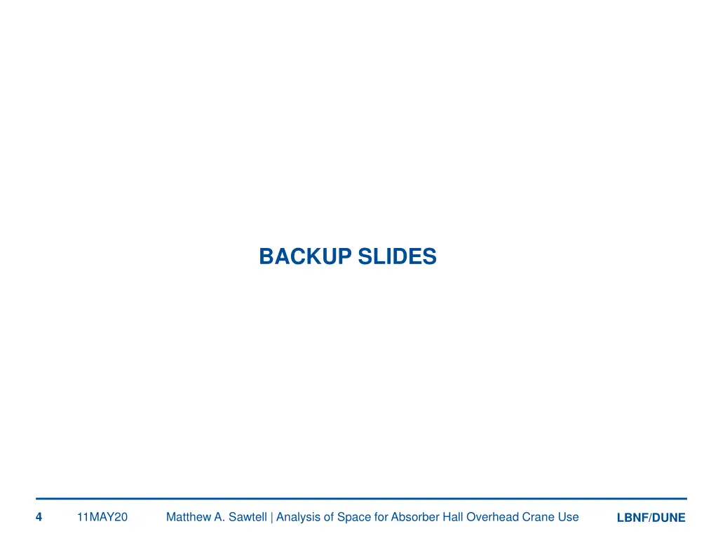 backup slides