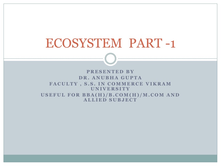 ecosystem part 1