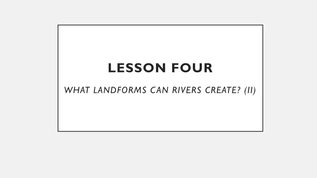 lesson four