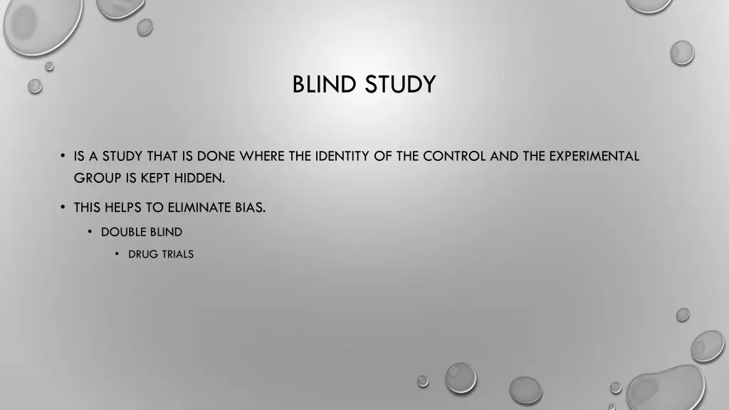 blind study