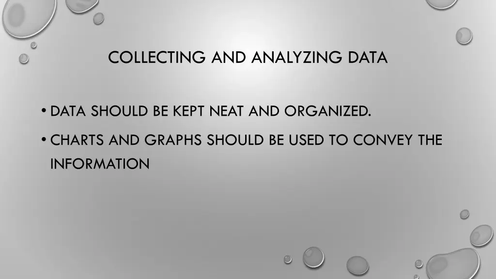 collecting and analyzing data