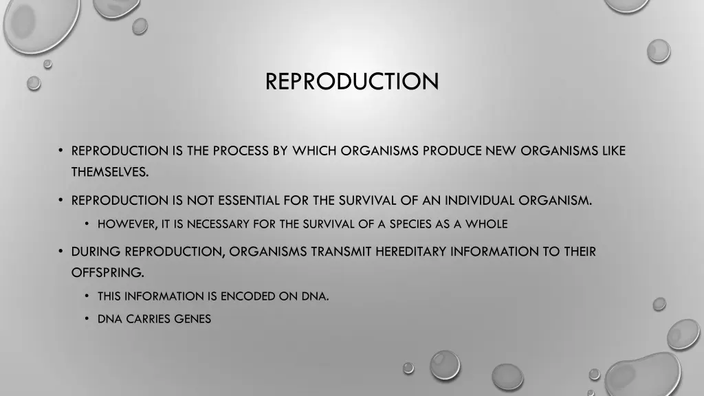 reproduction