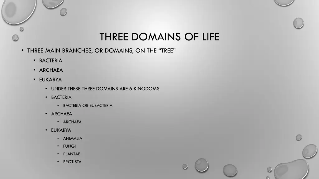 three domains of life