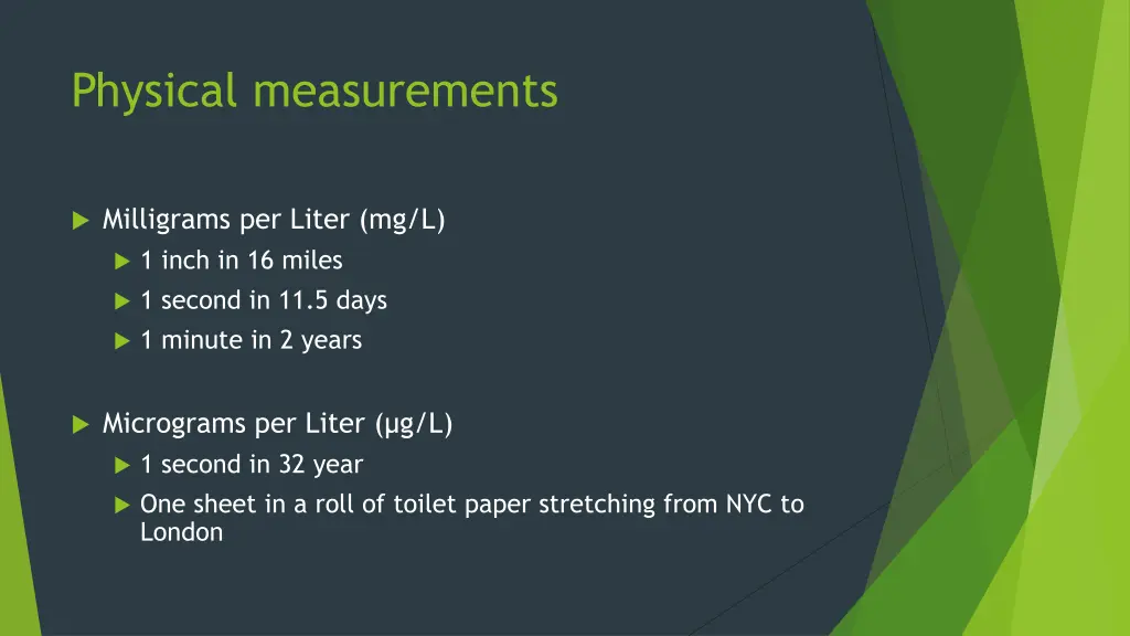 physical measurements