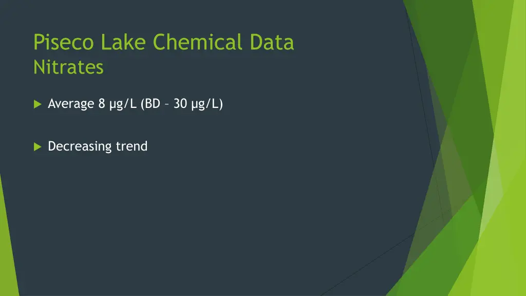 piseco lake chemical data nitrates