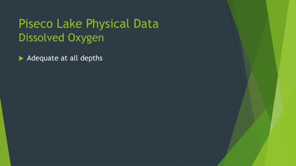 piseco lake physical data dissolved oxygen