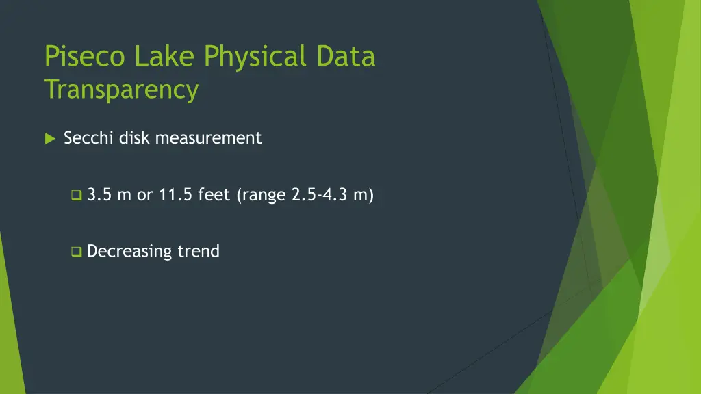 piseco lake physical data transparency