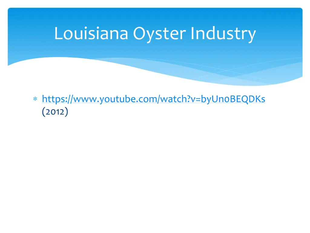 louisiana oyster industry