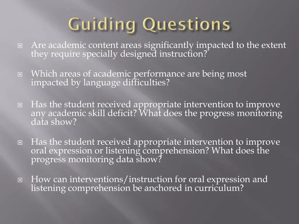 are academic content areas significantly impacted