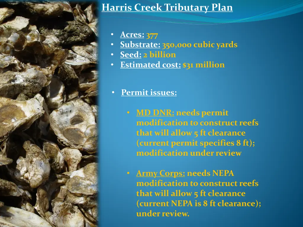 harris creek tributary plan