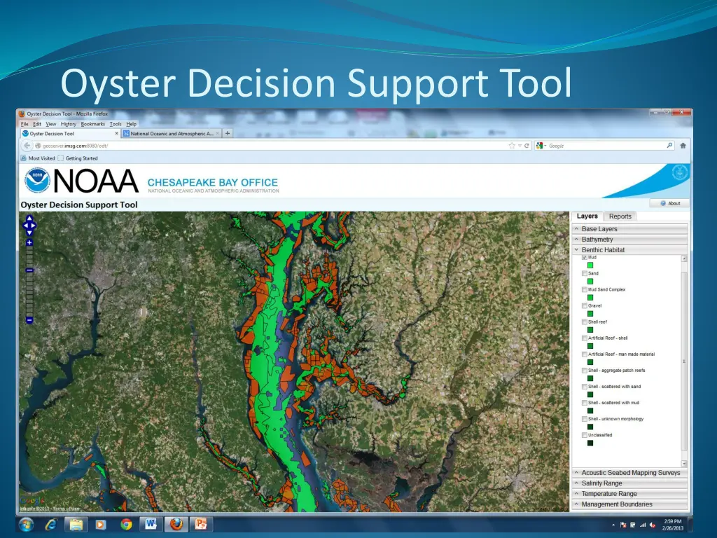 oyster decision support tool