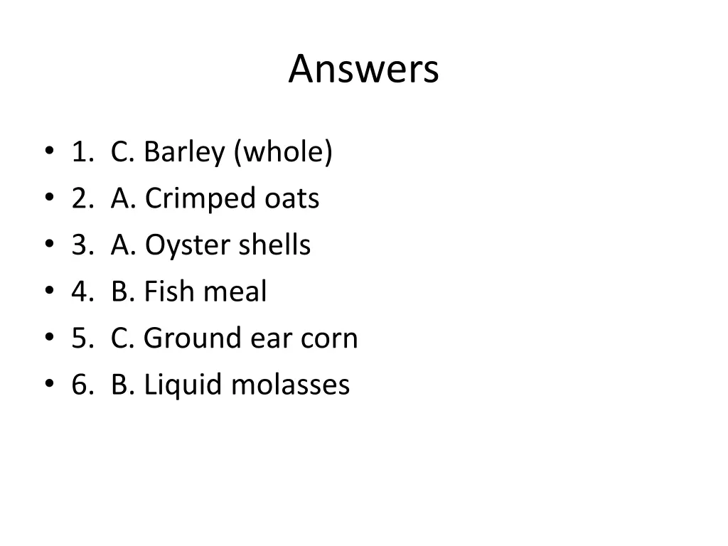 answers