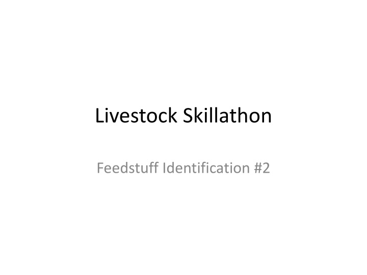 livestock skillathon