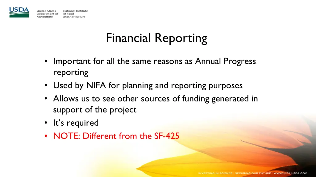 financial reporting