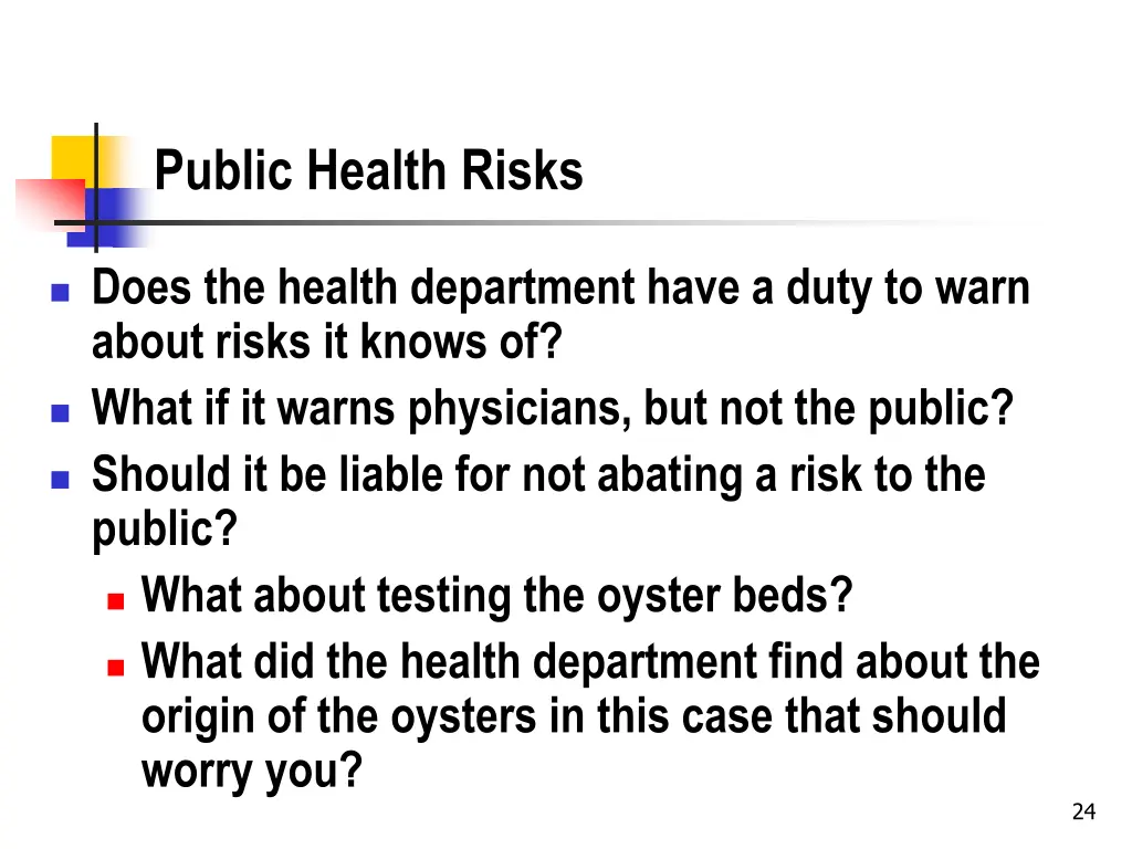 public health risks