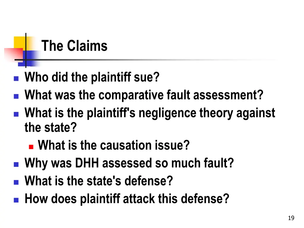 the claims