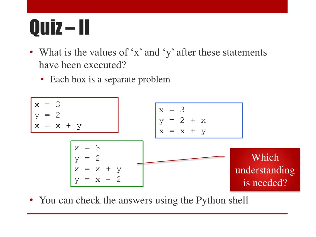 quiz ii