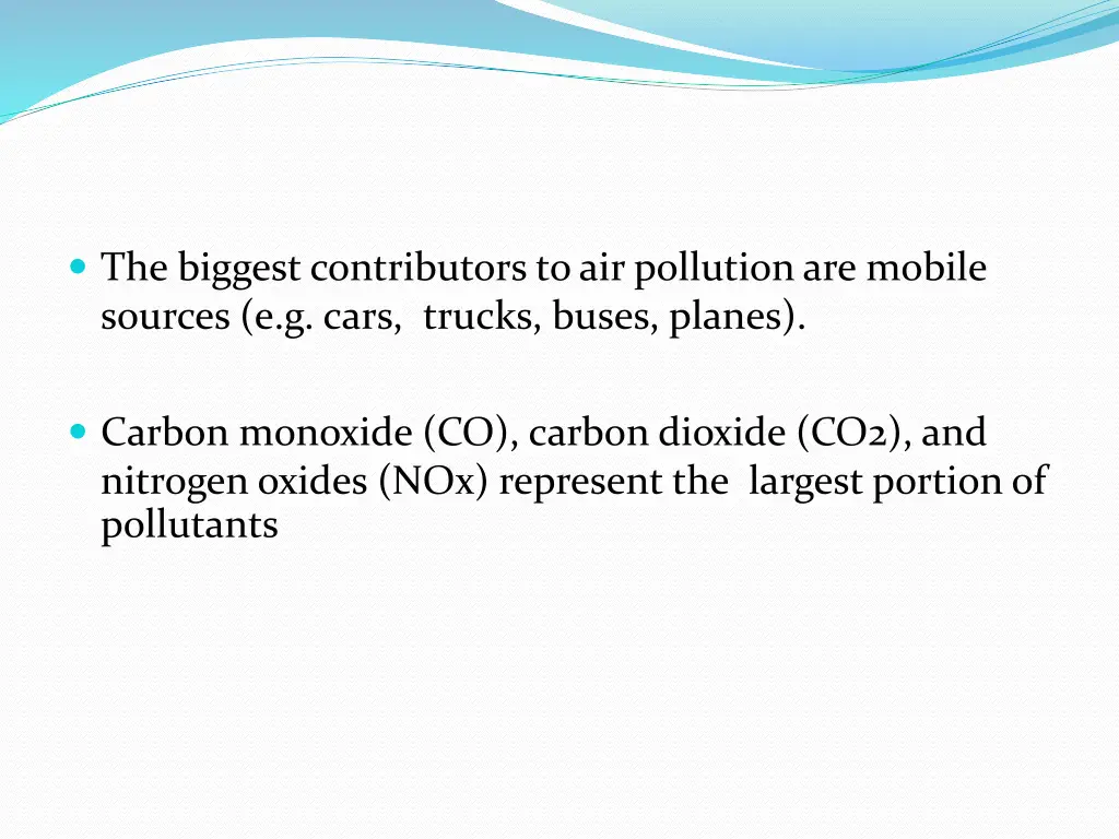 the biggest contributors to air pollution