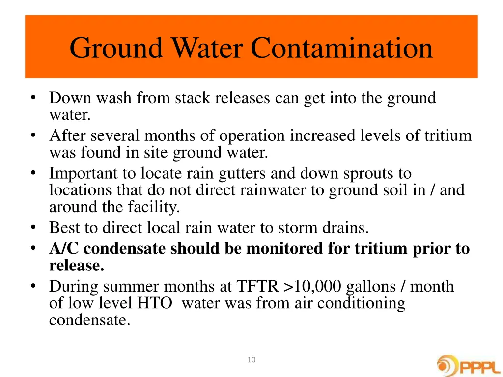 ground water contamination