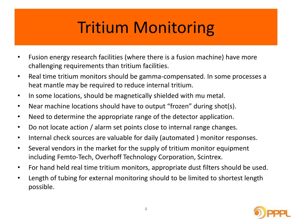 tritium monitoring