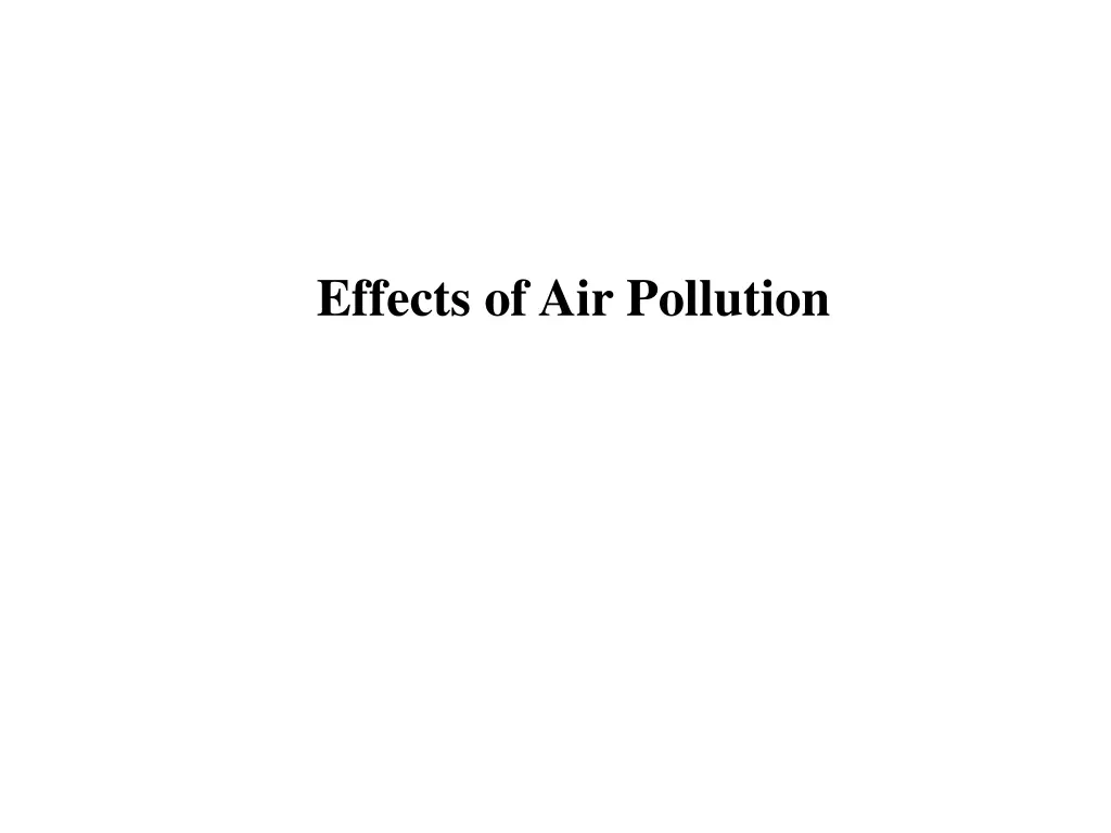 effects of air pollution