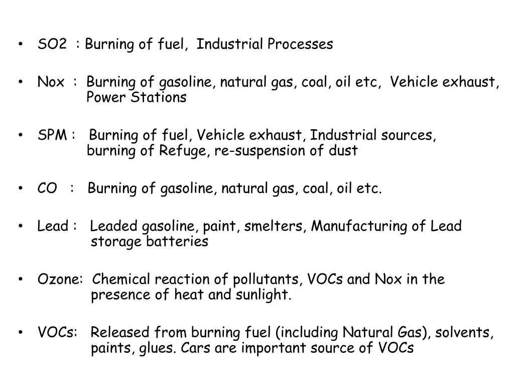 so2 burning of fuel industrial processes