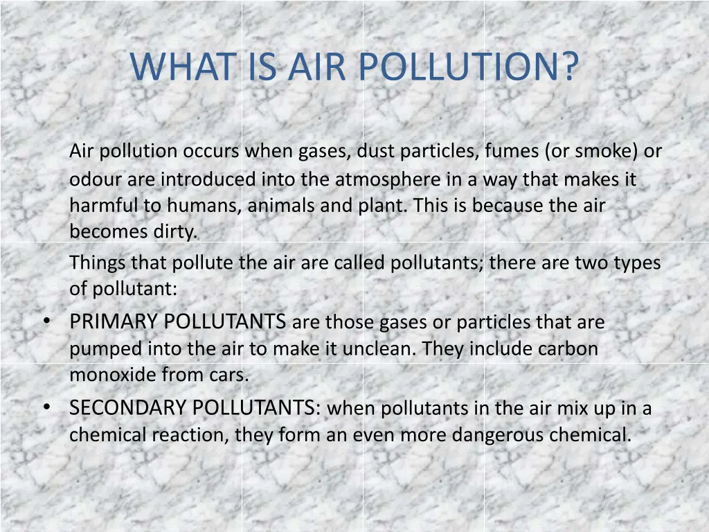 what is air pollution