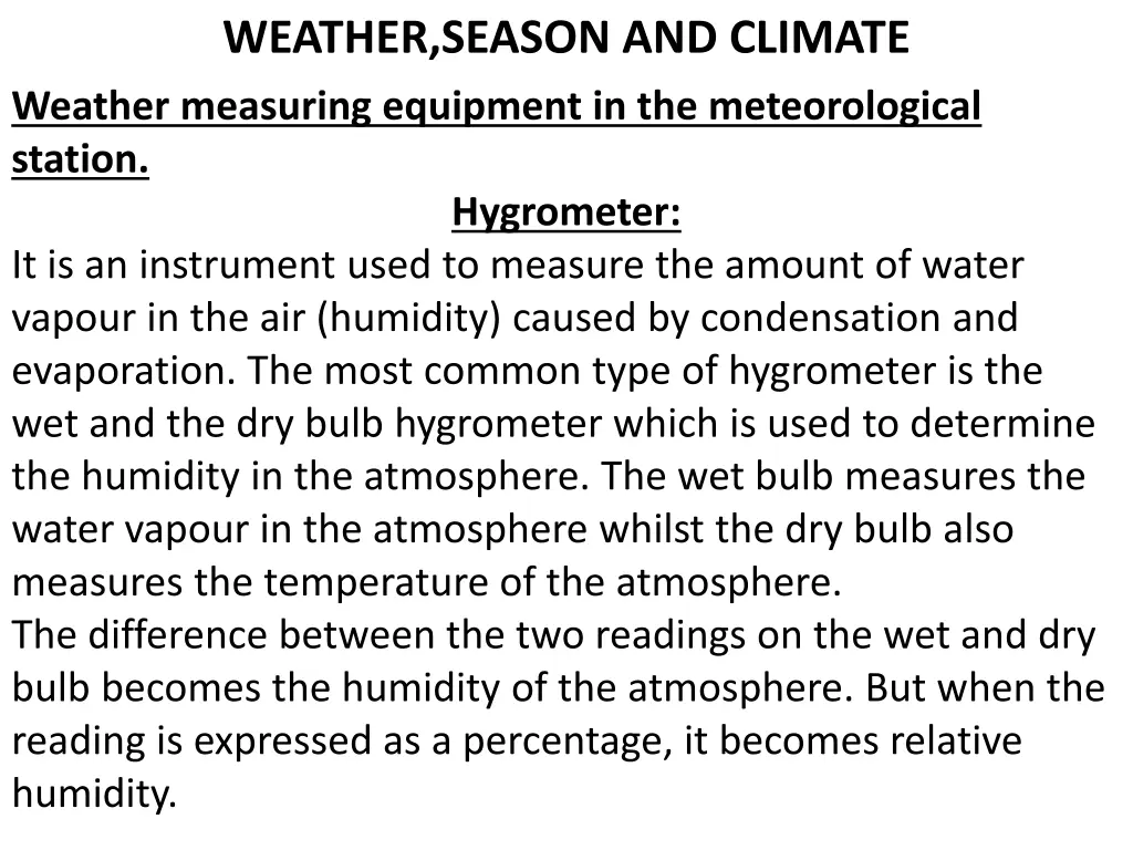 weather season and climate weather measuring 4