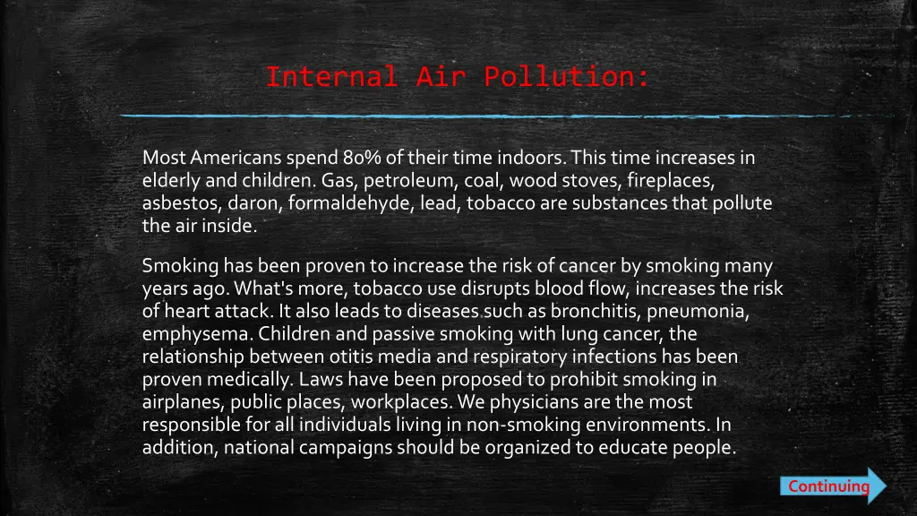 internal air pollution