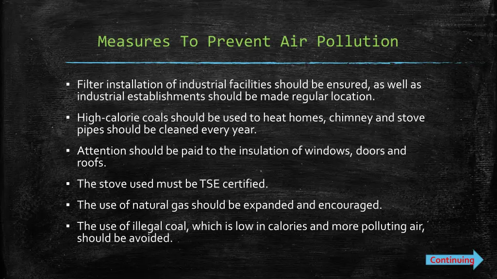 measures to prevent air pollution