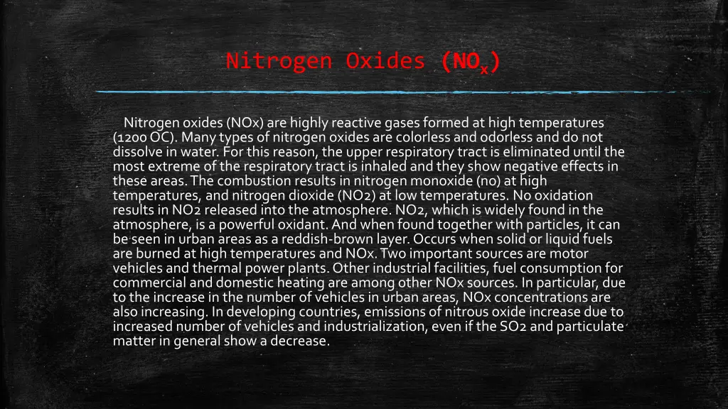 nitrogen oxides no x