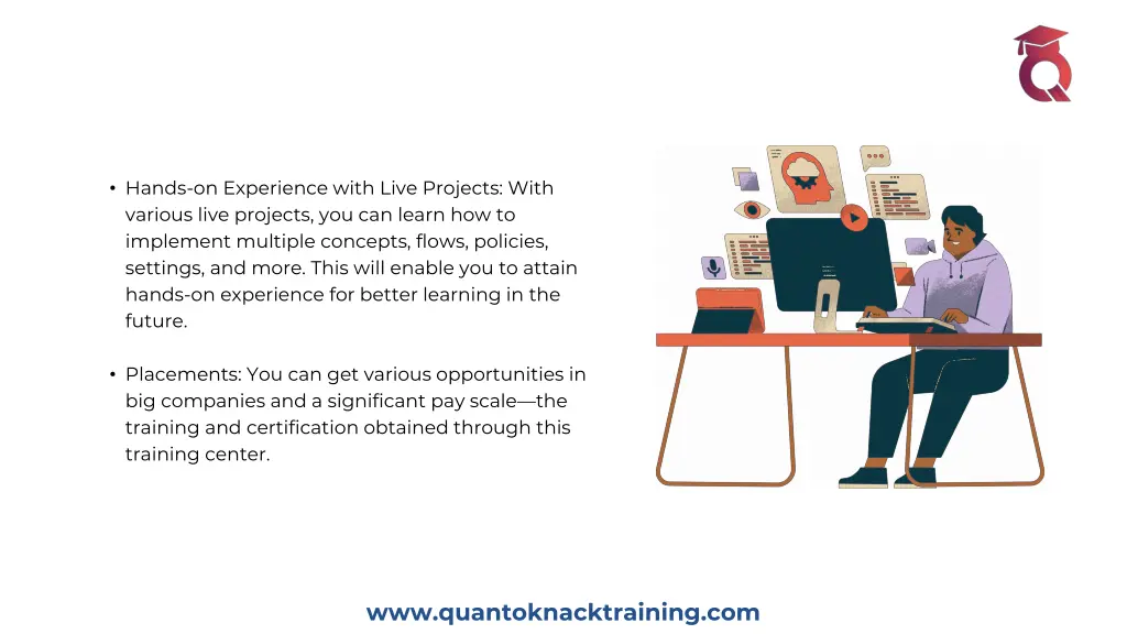 hands on experience with live projects with