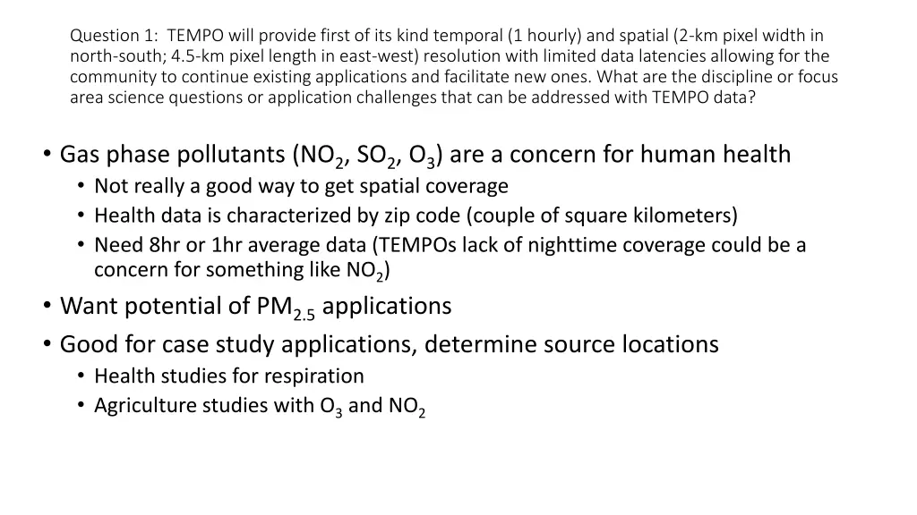 question 1 tempo will provide first of its kind